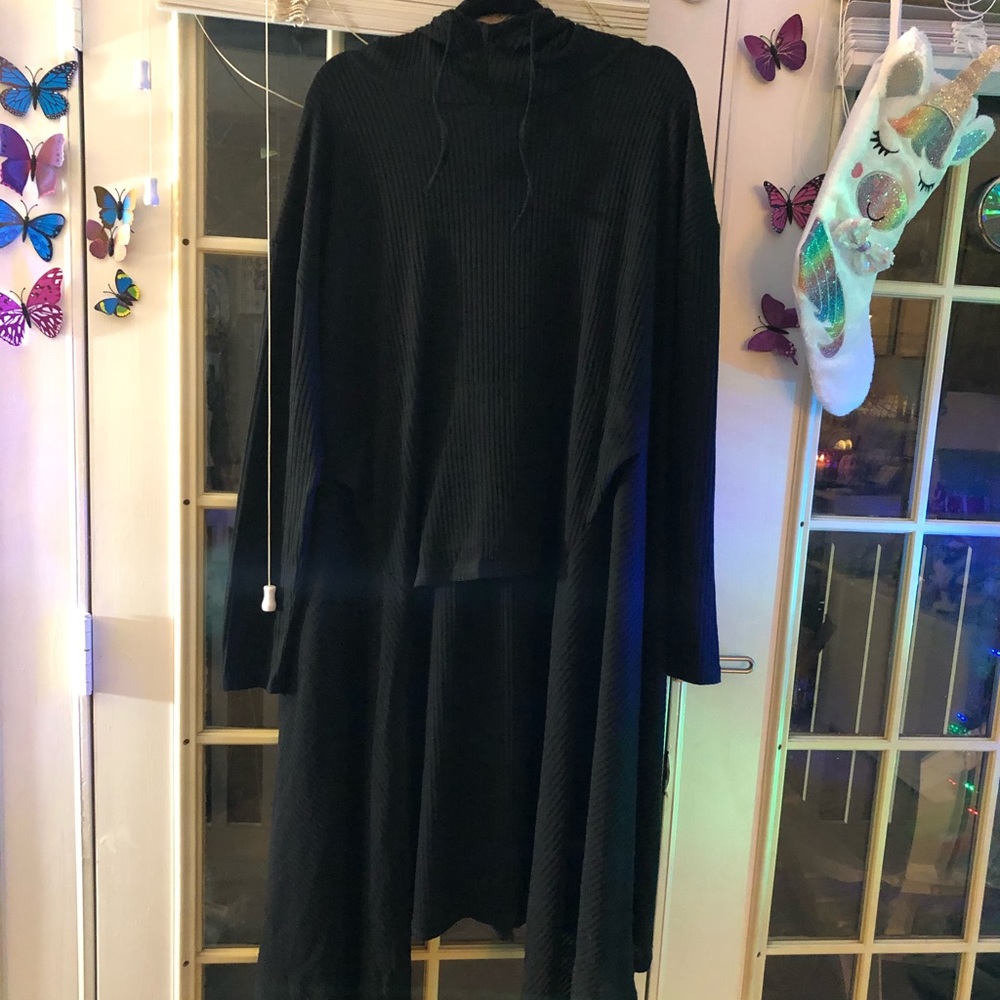 Hi-Lo ribbed sweater